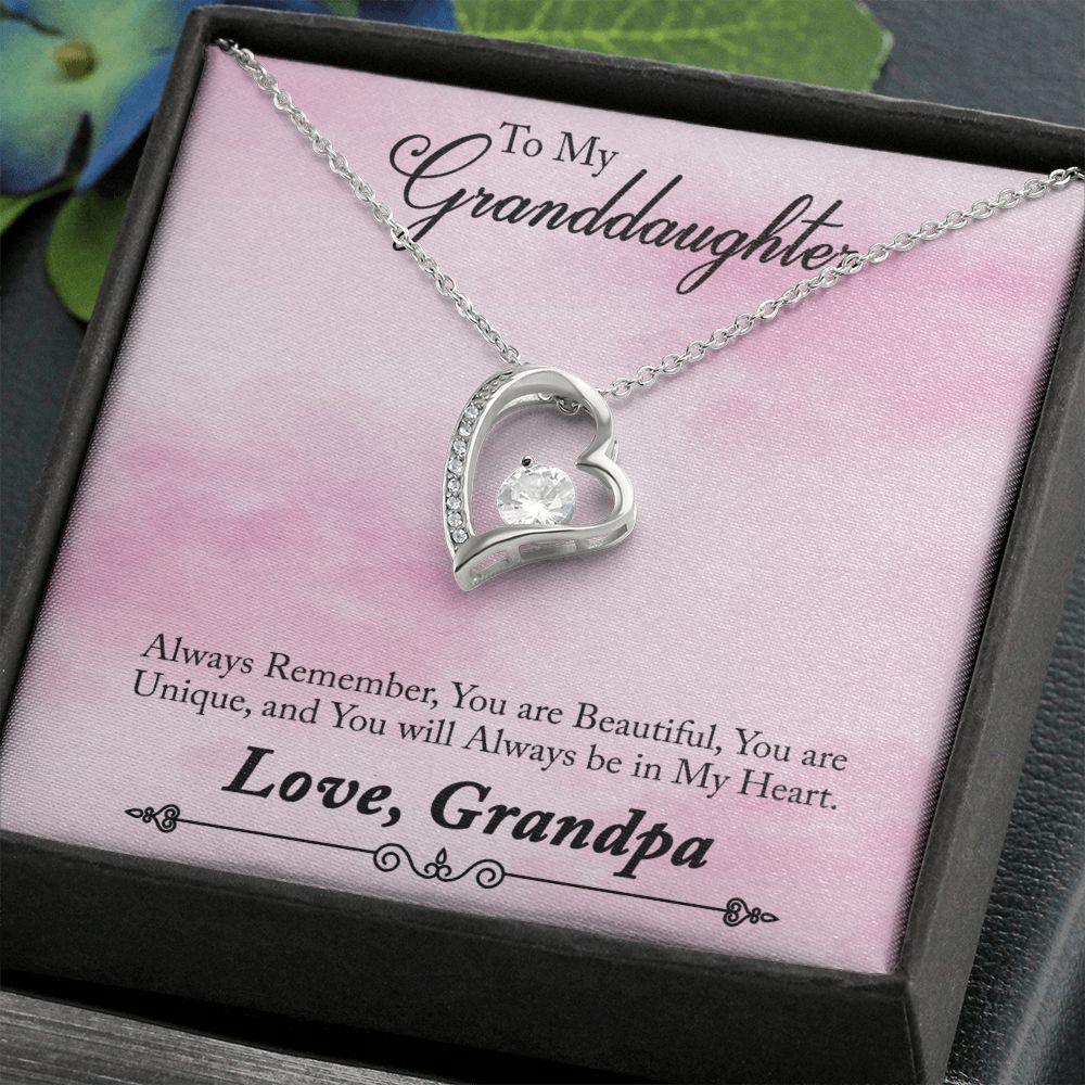 To my Granddaughter - Forever love mecklace
