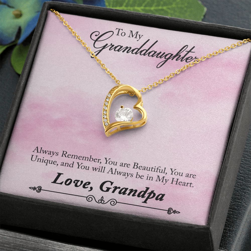 To my Granddaughter - Forever love mecklace