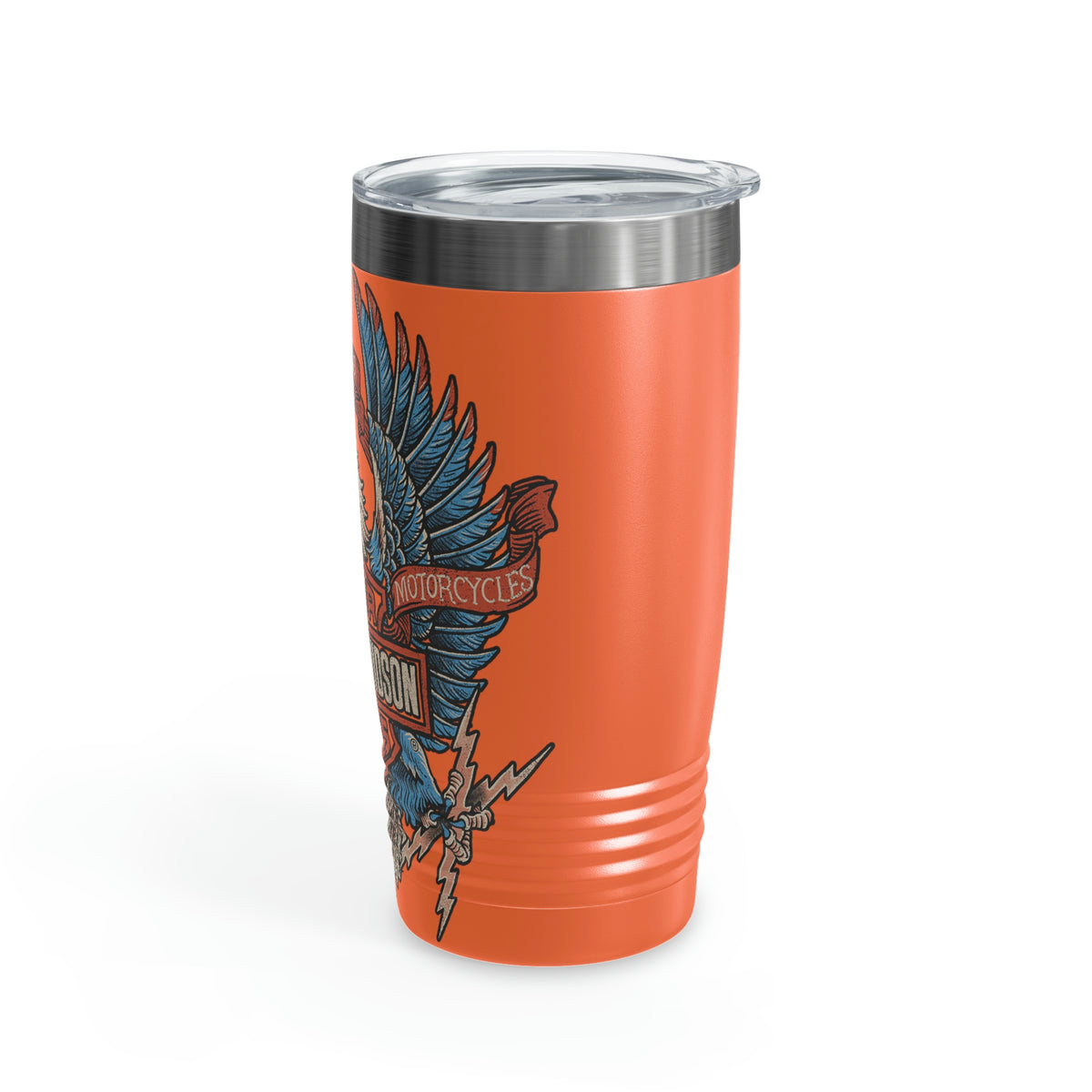 Harley Davidson Color Eagle - Ringneck Tumbler, 20oz  Black, Orange & White