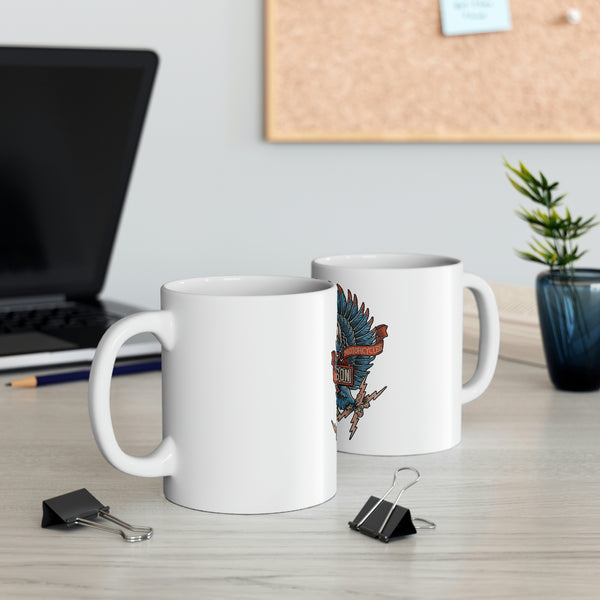 Harley Davidson Color Eagle - Ceramic Mug 11oz - White