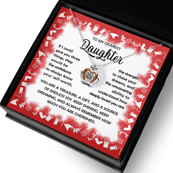 GB_Crown Necklace - To my dearest daughter - treasure, gift and joy