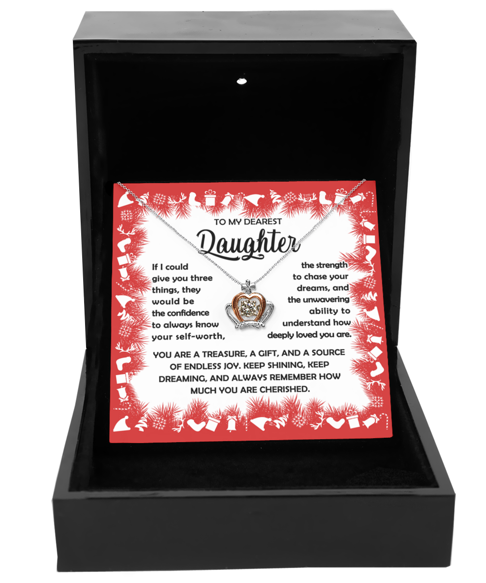 GB_Crown Necklace - To my dearest daughter - treasure, gift and joy