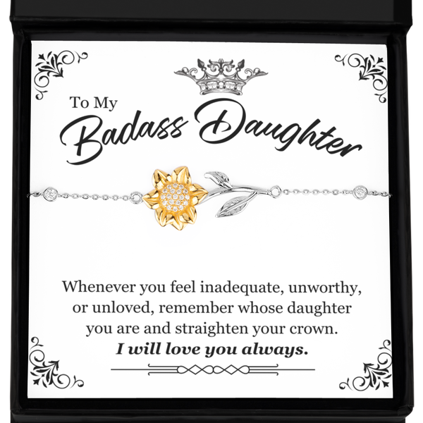 GB_Badass Daughter Sunflower Bracelet