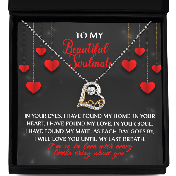 GB_Dancing Love Heart Necklace - I'm in love with every little thing about you