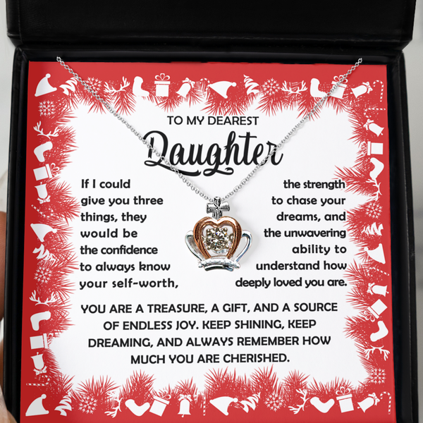 GB_Crown Necklace - To my dearest daughter - treasure, gift and joy