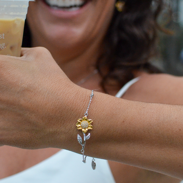 GB_Sunflower Bracelet to my Daughter wish I could spend more time with you.
