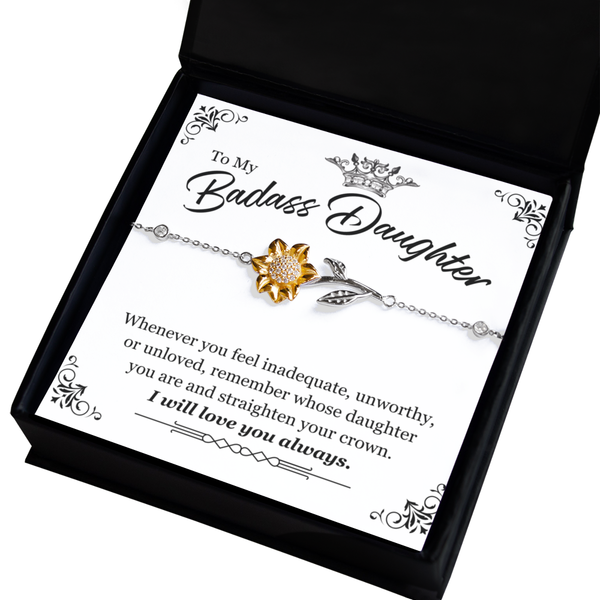 GB_Badass Daughter Sunflower Bracelet