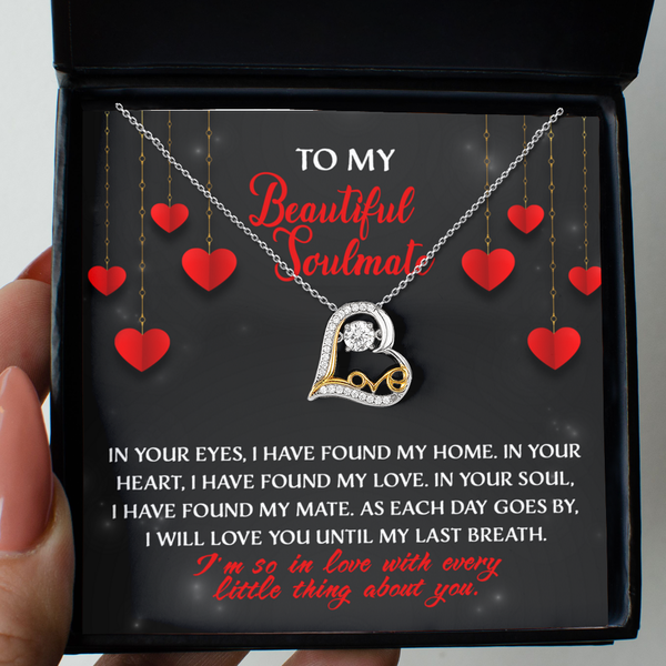 GB_Dancing Love Heart Necklace - I'm in love with every little thing about you