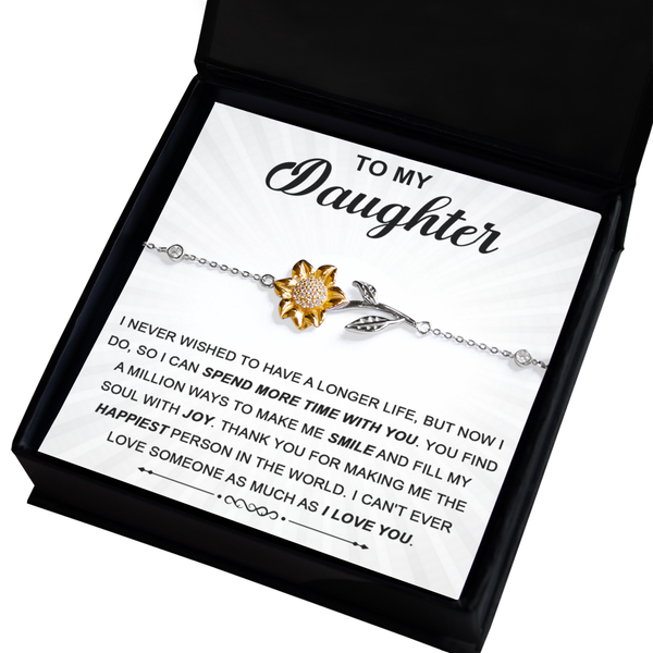 GB_Sunflower Bracelet to my Daughter wish I could spend more time with you.