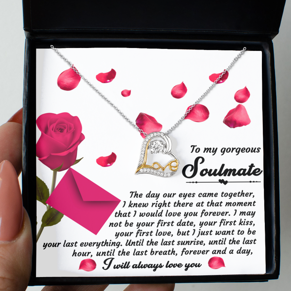 GB_Dancing Love Heart Necklace - I will love you until the last breath I take