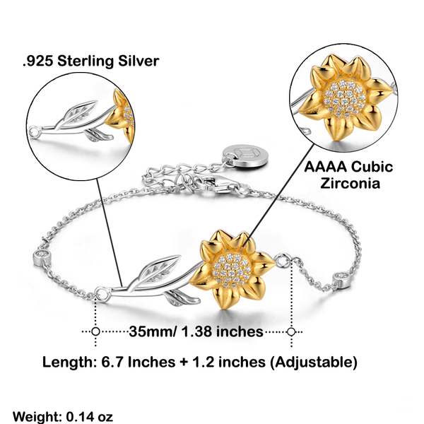 GB_Sunflower Bracelet to my Daughter wish I could spend more time with you.